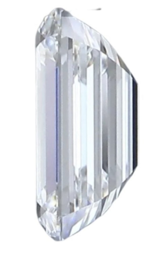 (GIA) 0.48ct høykvalitets smaragdslipt naturlig diamant. D/VVS1.